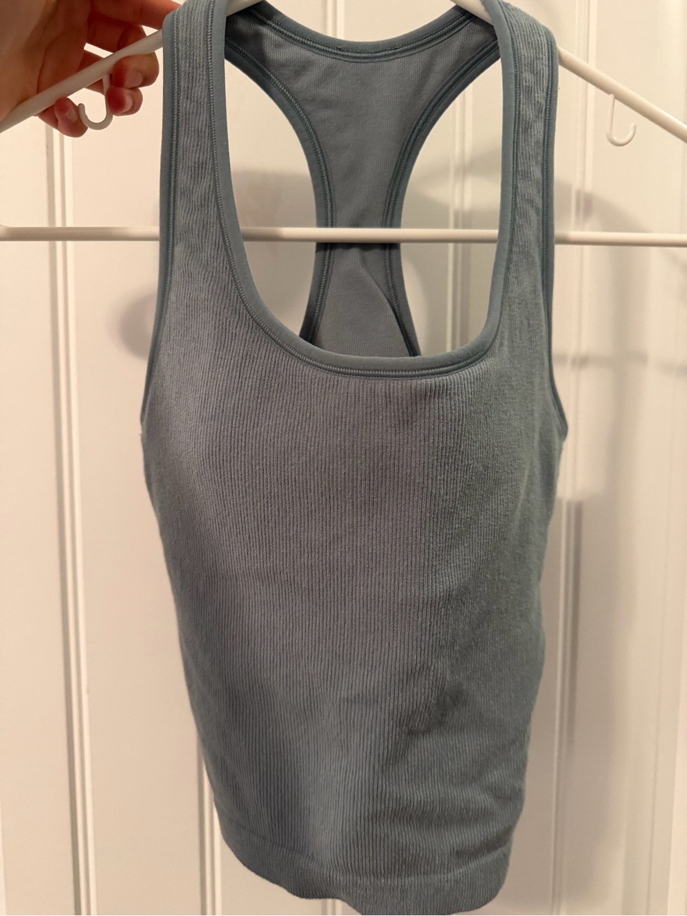 Target Women's Ribbed Racerback Tank Top - Dusty Blue